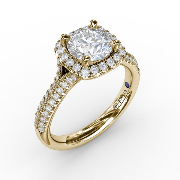 Cushion Halo Engagement Ring  Cornell's Jewelers Rochester, NY