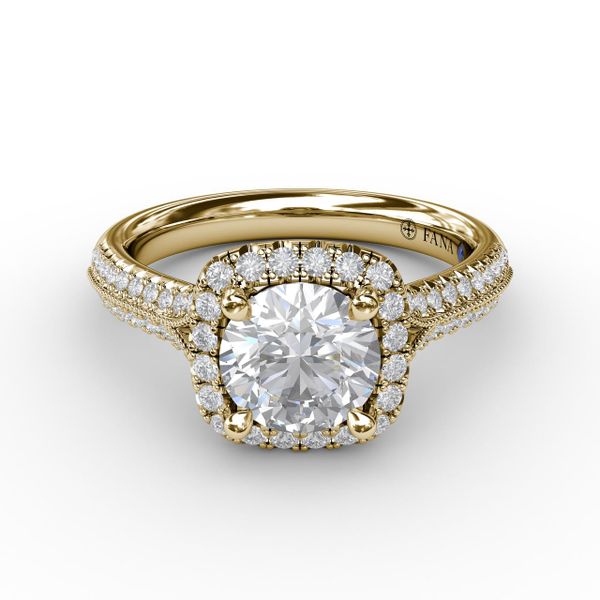 Cushion Halo Engagement Ring  Image 3 Bell Jewelers Murfreesboro, TN