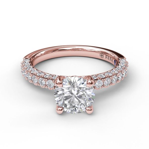 Diamond-Encrusted Engagement Ring Image 3 John Herold Jewelers Randolph, NJ
