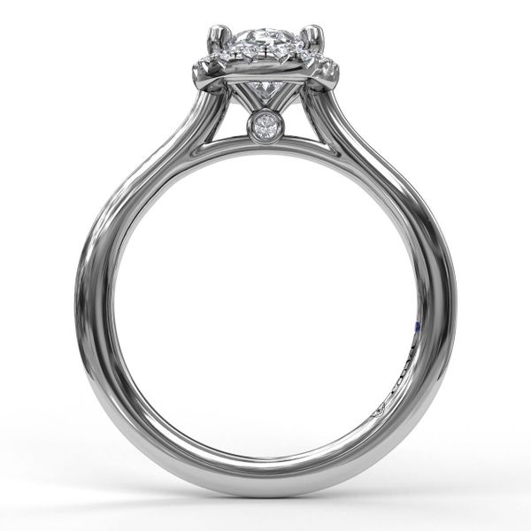 Oval Cut Halo Engagement Ring Image 2 Parris Jewelers Hattiesburg, MS