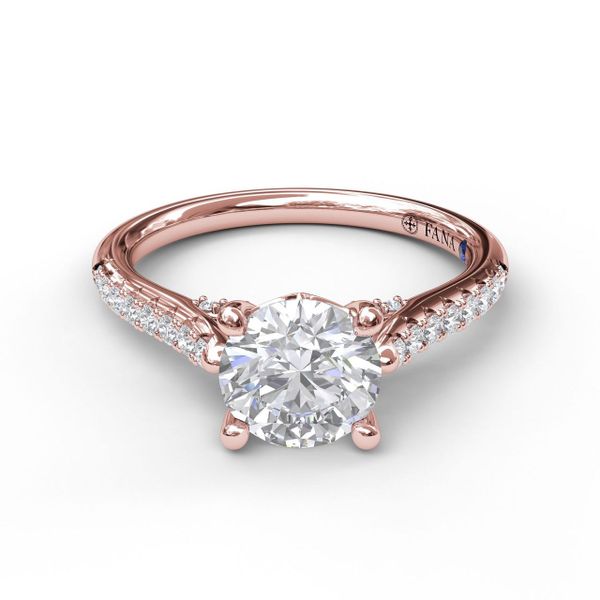 Classic Diamond Engagement Ring with Beautiful Side Detail Image 3 Almassian Jewelers, LLC Grand Rapids, MI