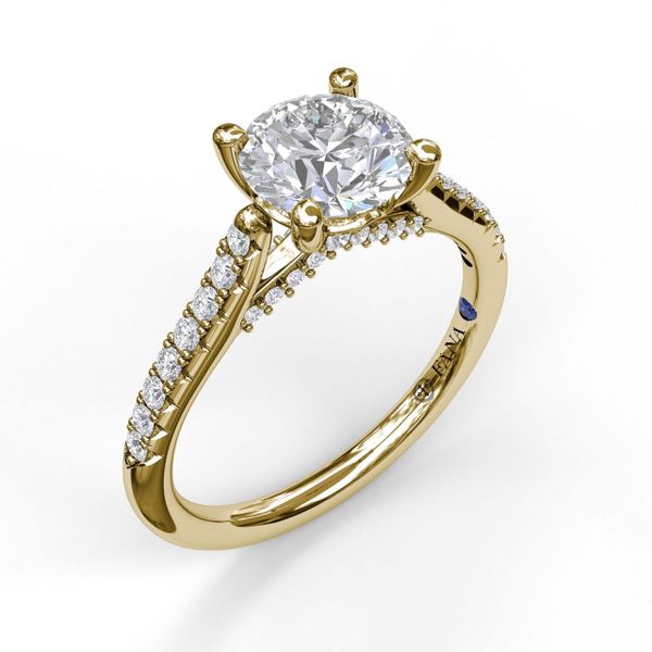 Classic Diamond Engagement Ring with Beautiful Side Detail Almassian Jewelers, LLC Grand Rapids, MI
