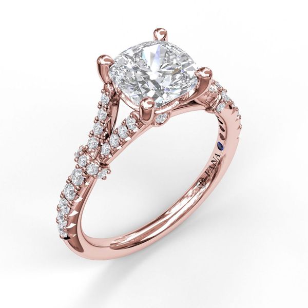Distinctive Diamond Engagement Ring with a Subtle Split Band Almassian Jewelers, LLC Grand Rapids, MI