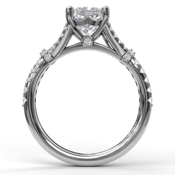 Distinctive Diamond Engagement Ring with a Subtle Split Band Image 2 John Herold Jewelers Randolph, NJ