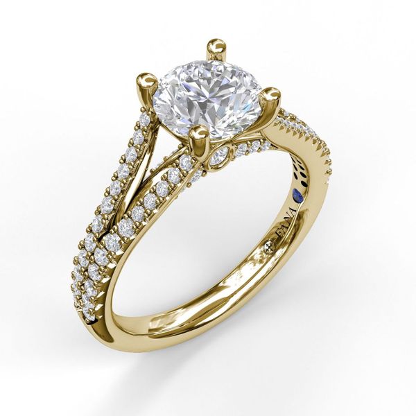 Solitaire With Pave Band Parris Jewelers Hattiesburg, MS
