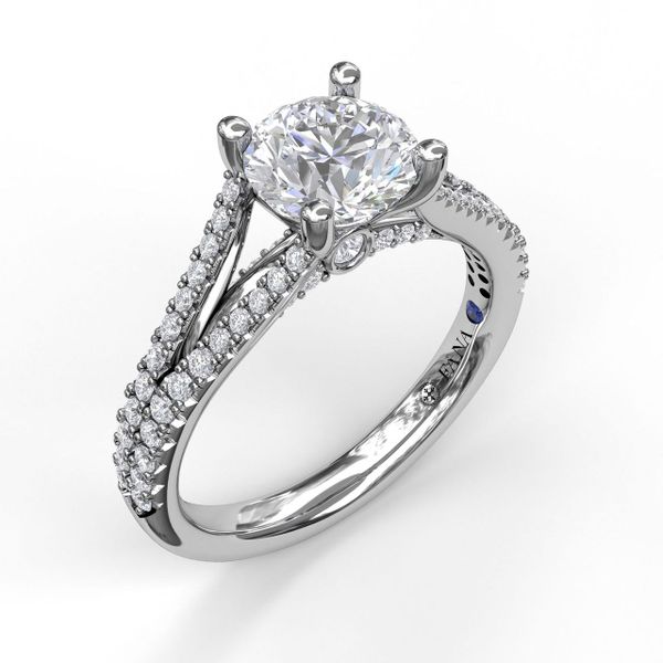 Solitaire With Pave Band Parris Jewelers Hattiesburg, MS