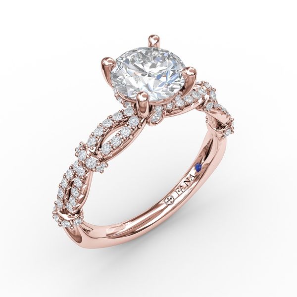 Interwoven Engagement Ring with Delicate Diamond Accents Almassian Jewelers, LLC Grand Rapids, MI