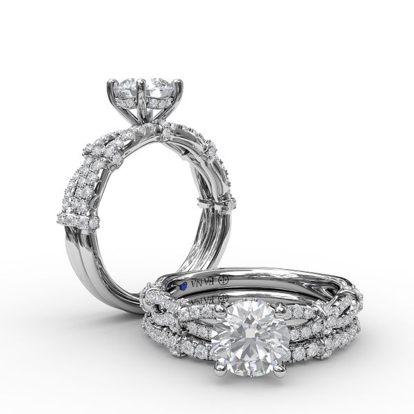 Interwoven Engagement Ring with Delicate Diamond Accents Image 4 Almassian Jewelers, LLC Grand Rapids, MI