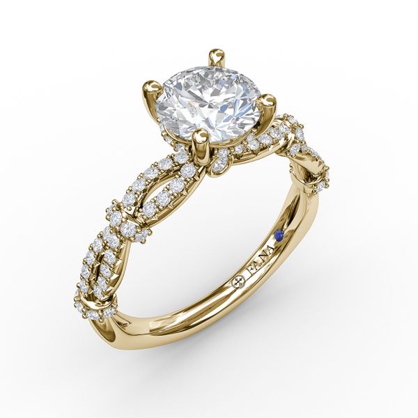Interwoven Engagement Ring with Delicate Diamond Accents S. Lennon & Co Jewelers New Hartford, NY
