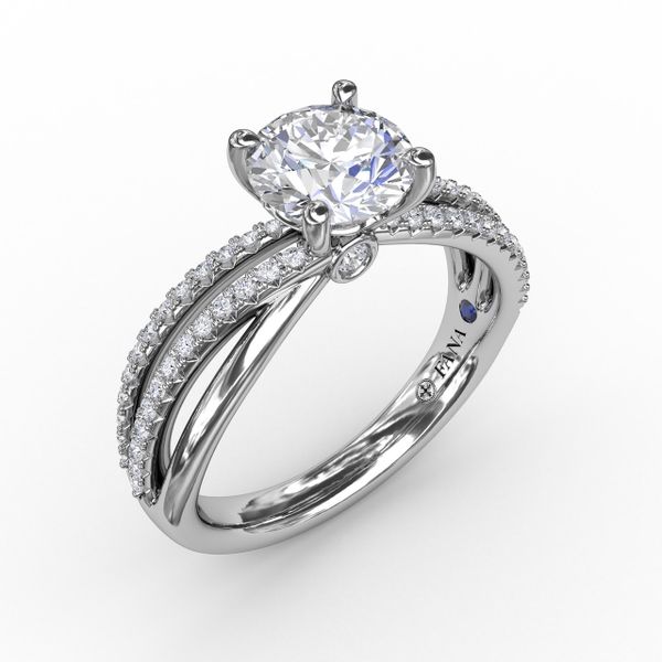Contemporary Solitaire Diamond Engagement Ring With Multi-Row Split Shank The Diamond Center Claremont, CA