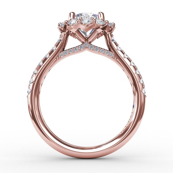 Classic Round Halo Engagement Ring  Image 2 Gaines Jewelry Flint, MI