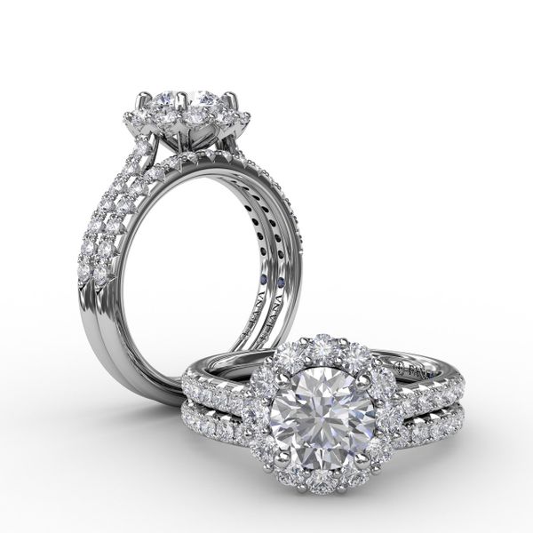 Classic Round Halo Engagement Ring  Image 4 LeeBrant Jewelry & Watch Co Sandy Springs, GA