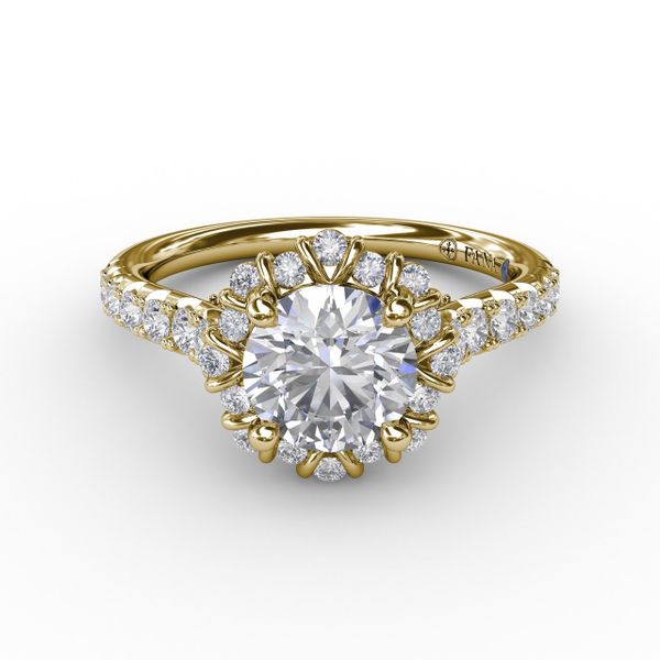 Halo Diamond Engagement Ring Image 3 Reed & Sons Sedalia, MO