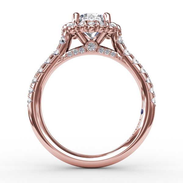 Halo Diamond Engagement Ring Image 2 D. Geller & Son Jewelers Atlanta, GA