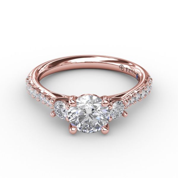 Classic Three Stone Engagement Ring Image 3 P.K. Bennett Jewelers Mundelein, IL