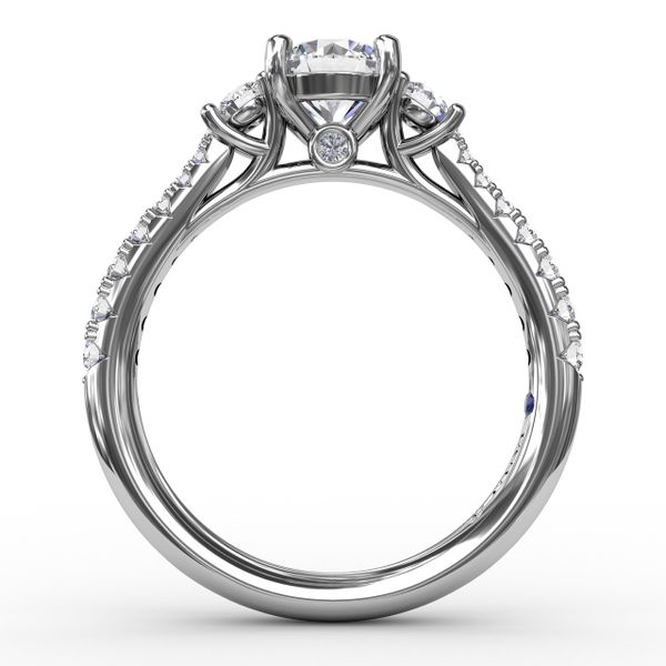 Classic Three Stone Engagement Ring Image 2 D. Geller & Son Jewelers Atlanta, GA