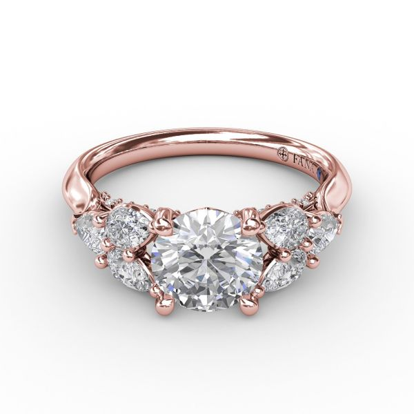 14k White Gold Three Stone Diamond Engagement Ring #106519 - Seattle  Bellevue | Joseph Jewelry