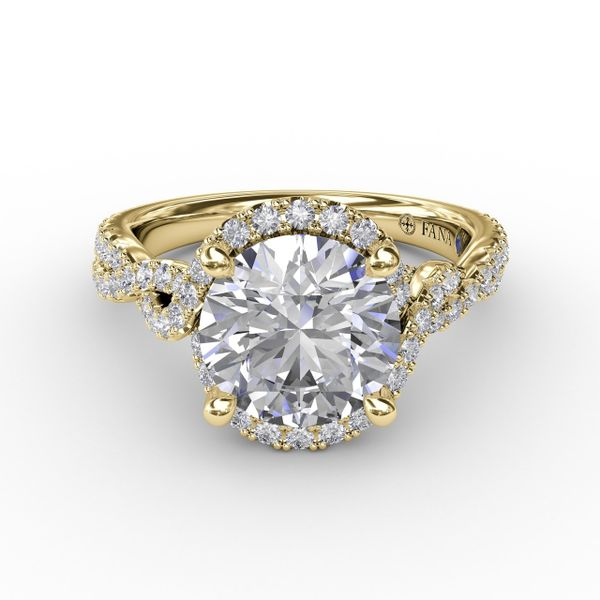 14k White Gold Custom Contemporary Diamond Engagement Ring #1218 - Seattle  Bellevue | Joseph Jewelry