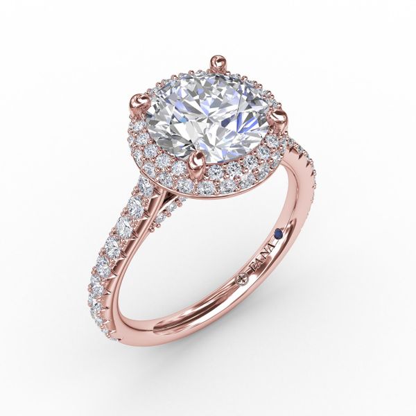 Contemporary Round Diamond Triple Halo Engagement Ring John Herold Jewelers Randolph, NJ