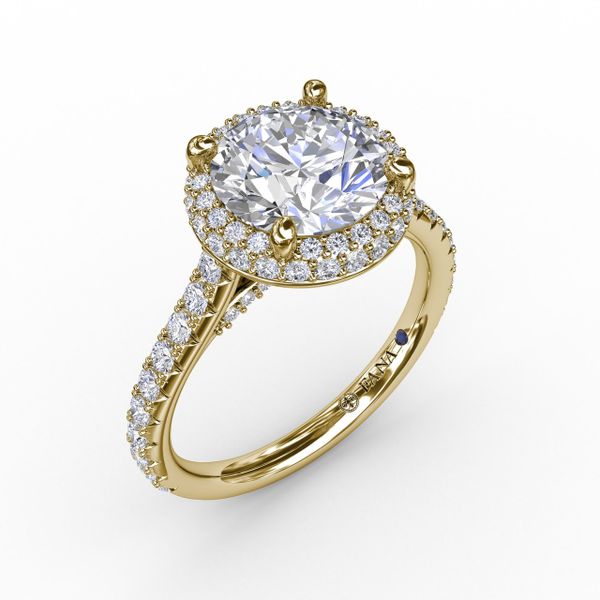 Contemporary Round Diamond Triple Halo Engagement Ring Perry's Emporium Wilmington, NC