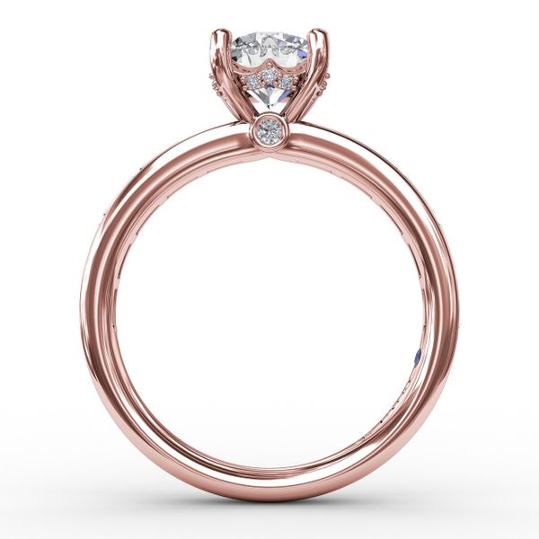 Classic Round Diamond Solitaire Engagement Ring With Baguette Diamond Shank Image 2 Almassian Jewelers, LLC Grand Rapids, MI