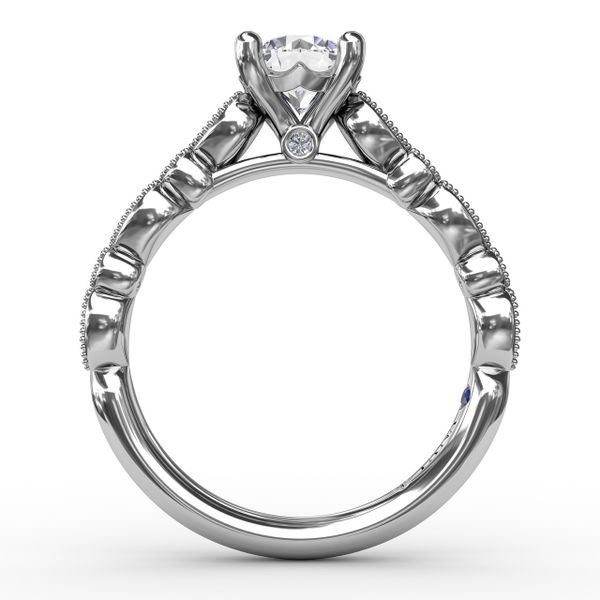 Round Diamond Solitaire Engagement Ring With Milgrain Details Image 2 The Diamond Center Claremont, CA