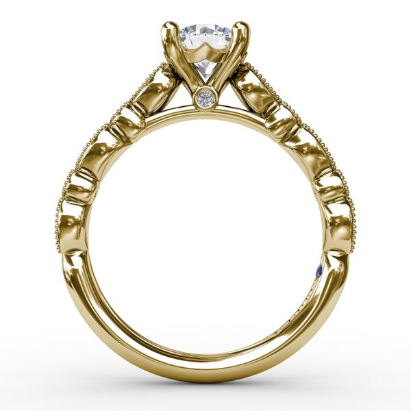 Round Diamond Solitaire Engagement Ring With Milgrain Details Image 2 Parris Jewelers Hattiesburg, MS