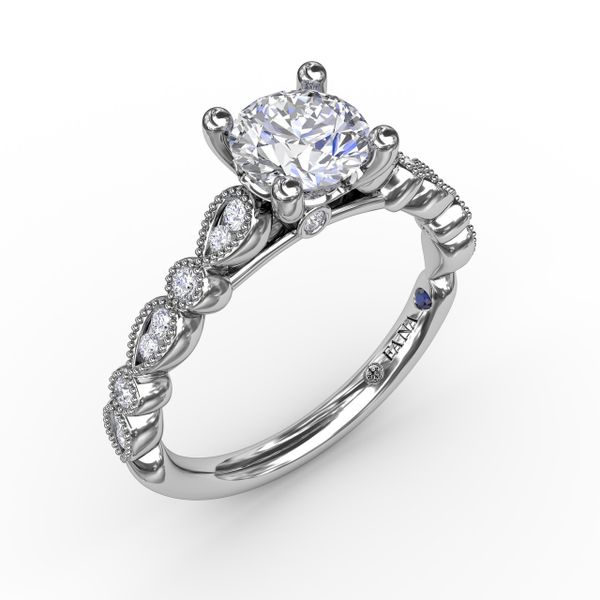 Round Diamond Solitaire Engagement Ring With Milgrain Details Almassian Jewelers, LLC Grand Rapids, MI