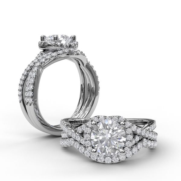 Infinity Halo Engagement Ring Image 4 The Diamond Center Claremont, CA