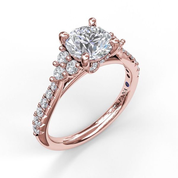 Modern Three Stone Engagement Ring Parris Jewelers Hattiesburg, MS