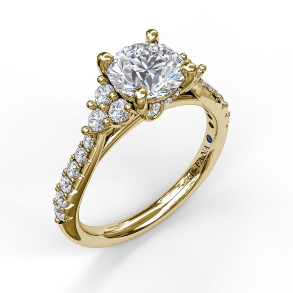 Modern Three Stone Engagement Ring S. Lennon & Co Jewelers New Hartford, NY