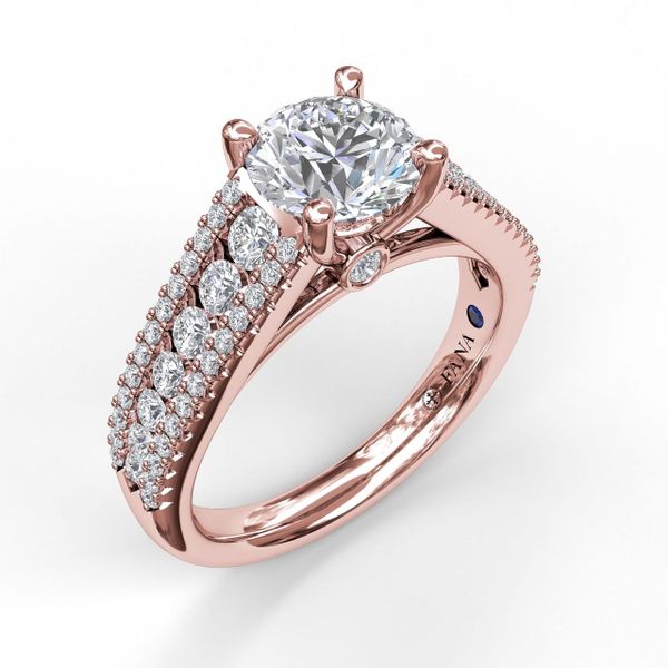 Tapered Shared Prong Engagement Ring Parris Jewelers Hattiesburg, MS