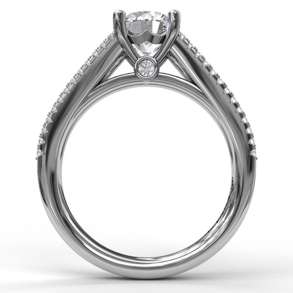 Tapered Shared Prong Engagement Ring Image 2 S. Lennon & Co Jewelers New Hartford, NY