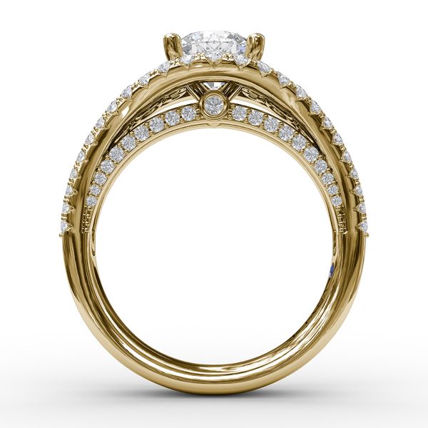 Graduated Diamond Encrusted Engagement Ring Image 2 John Herold Jewelers Randolph, NJ