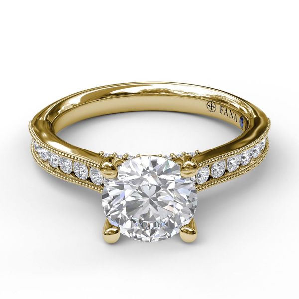 Single Row Channel Milgrain Engagement Ring Image 3 Almassian Jewelers, LLC Grand Rapids, MI