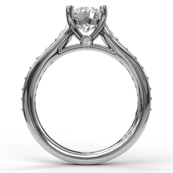 Classic Single Row Diamond Engagement Ring Image 2 The Diamond Center Claremont, CA