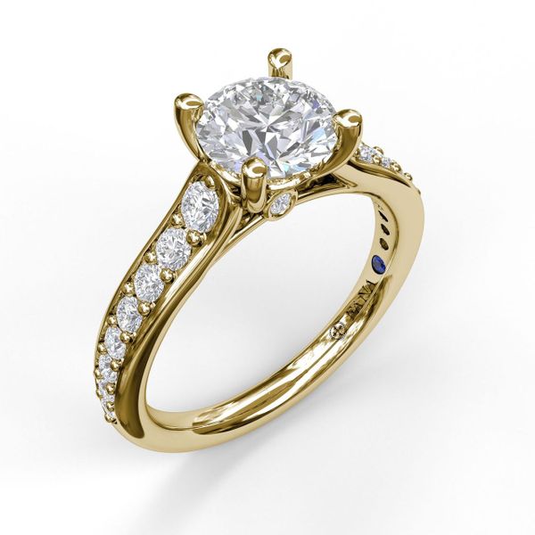 Classic Single Row Diamond Engagement Ring Parris Jewelers Hattiesburg, MS