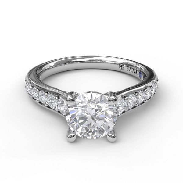 Classic Single Row Diamond Engagement Ring Image 3 S. Lennon & Co Jewelers New Hartford, NY