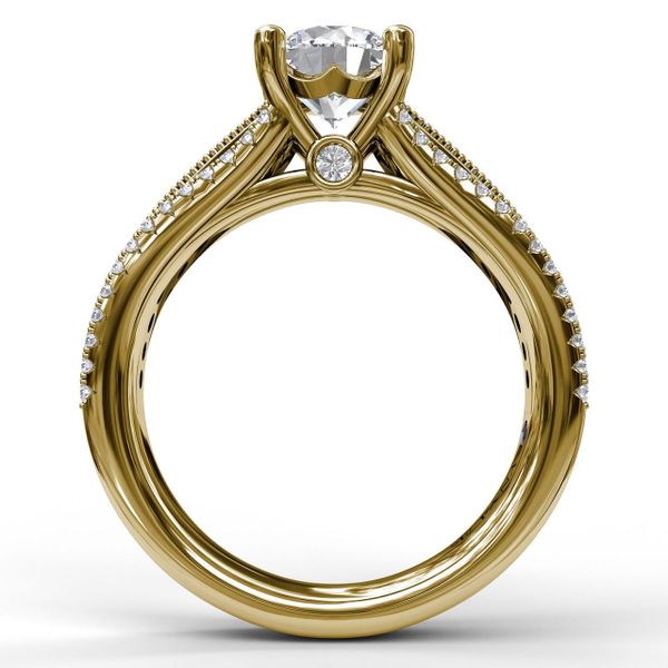 Three Row Stepped Engagement Ring Image 2 John Herold Jewelers Randolph, NJ