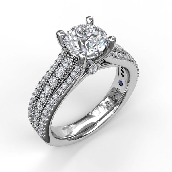 Three Row Stepped Engagement Ring Parris Jewelers Hattiesburg, MS