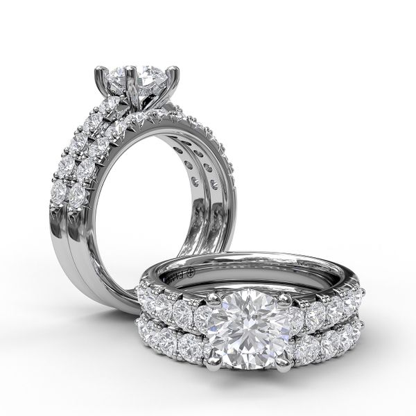 By Bonnie Jewelry | 2.50ct Cushion Diamond with French Pave Engagement Ring