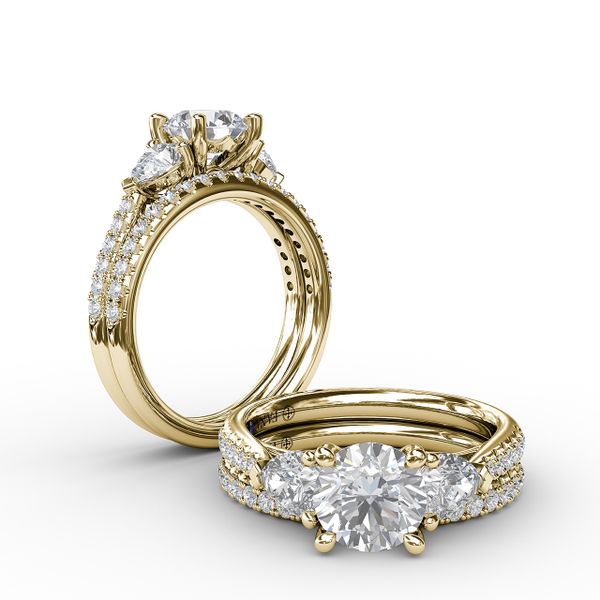 Elegant Pear Sidestone Ring in Sapphire  Image 4 Reed & Sons Sedalia, MO
