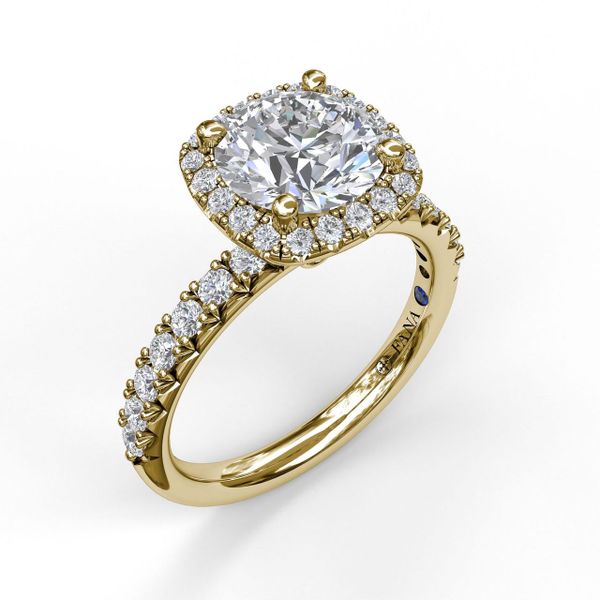 Classic Diamond Halo Engagement Ring with a Gorgeous Side Profile The Diamond Center Claremont, CA
