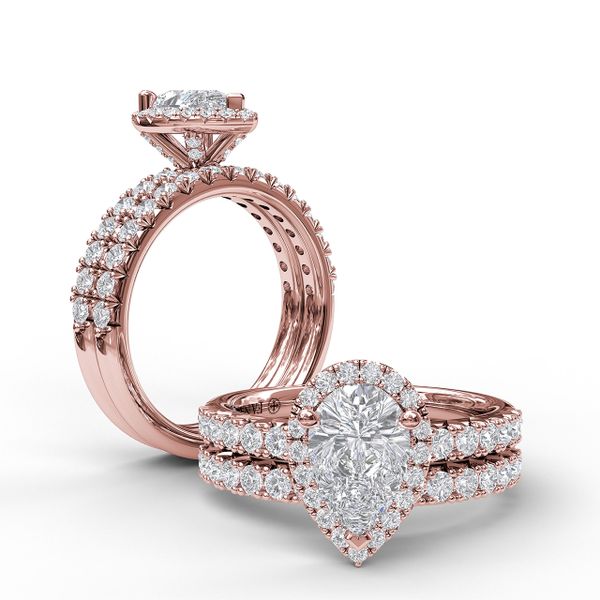 Classic Diamond Halo Engagement Ring with a Gorgeous Side Profile Image 4 Almassian Jewelers, LLC Grand Rapids, MI