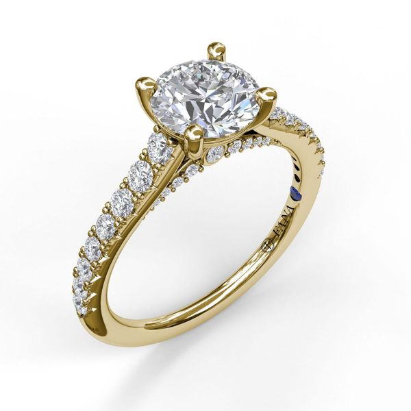 Solid 14K Yellow Gold Diamond Dainty Stacking Matching Delicate Bridal Ring  - gardensring