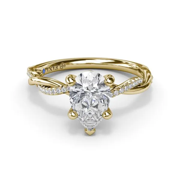 Fana Gold And Diamond Twist Engagement Ring The Diamond Center