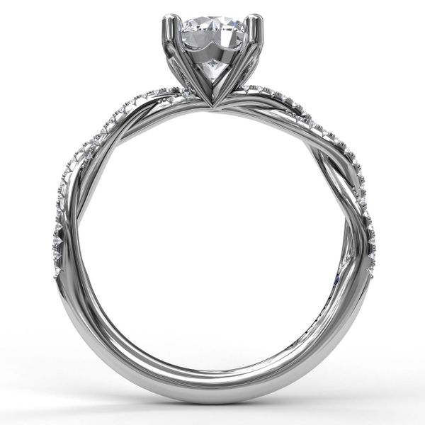 Petite Diamond Twist Engagement Ring Image 2 Almassian Jewelers, LLC Grand Rapids, MI