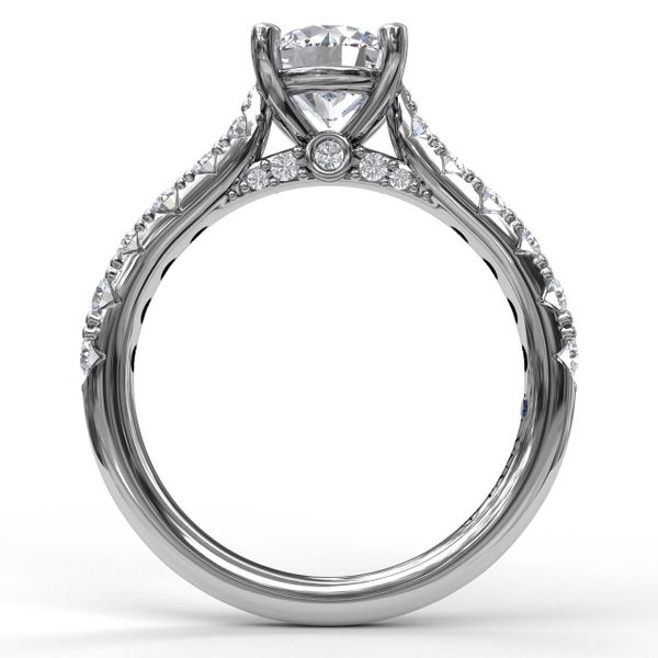 Delicate Classic Engagement Ring with Delicate Side Detail Image 2 J. Thomas Jewelers Rochester Hills, MI