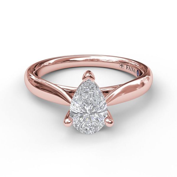 Pear Shape Solitaire Engagement Ring Image 3 The Diamond Center Claremont, CA