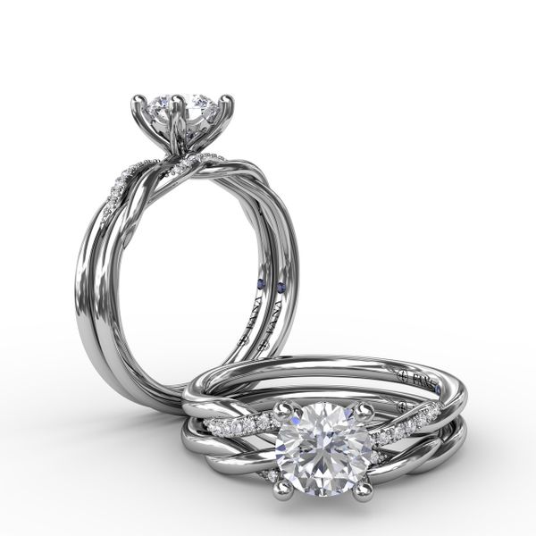 Classic Round Diamond Solitaire Engagement Ring With Twisted Shank Image 4 The Diamond Center Claremont, CA